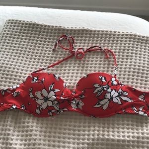 Floral Abercrombie and Fitch bikini top